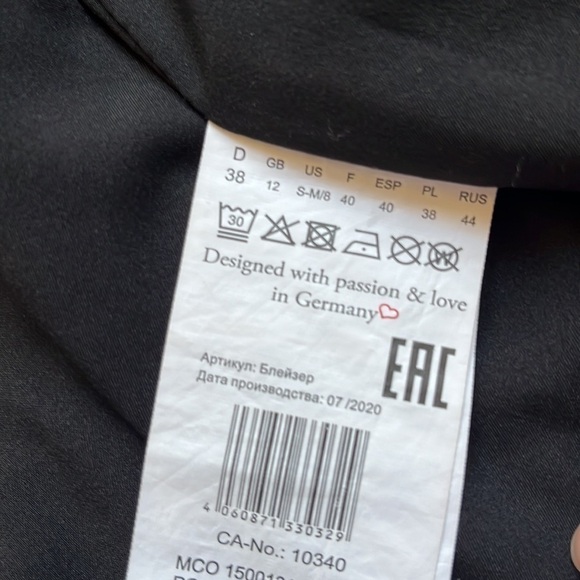 Woman's Olsen Blazer Black Size 8 - Picture 5 of 5